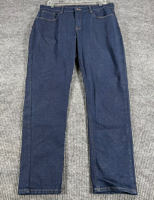 Mott & Bow Jeans Womens Size 32x30 Dark Blue Denim Boyfriend Fit Casual Comfort