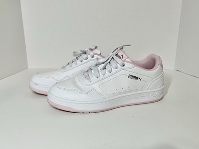 Puma Court Classy White Pink Womens Shoe Clean 395021-04 Women's Size 9