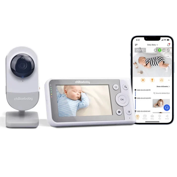 Video Baby Monitor - NEW - ChillaxBaby Daily Baby DM640 HD WiFi Monitor