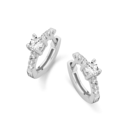 Orecchini A Croce Minimal In Argento 925 – Piccoli Anelli A Scatto, Misura 6mm, Chic E Rock