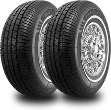 Set of 2 Travelstar UN106 205/75R15 97S 18mm White Wall A/S Passenger Car Tire