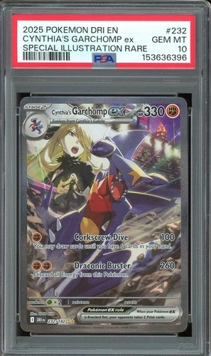 PSA 10 GEM MINT - Cynthia's Garchomp ex #232 Scarlet Violet Destined Rivals SIR