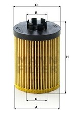 MANN-FILTER HU712/8x Ölfilter für OPEL SUZUKI