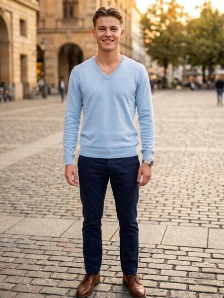 Men Gant Sweater Blue Cotton M