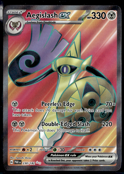 Aegislash ex Holo Ultra Rare SV04: Paradox Rift 230/182 NM
