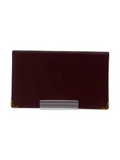 Cartier Long Wallet Leather BRD Plain Women's