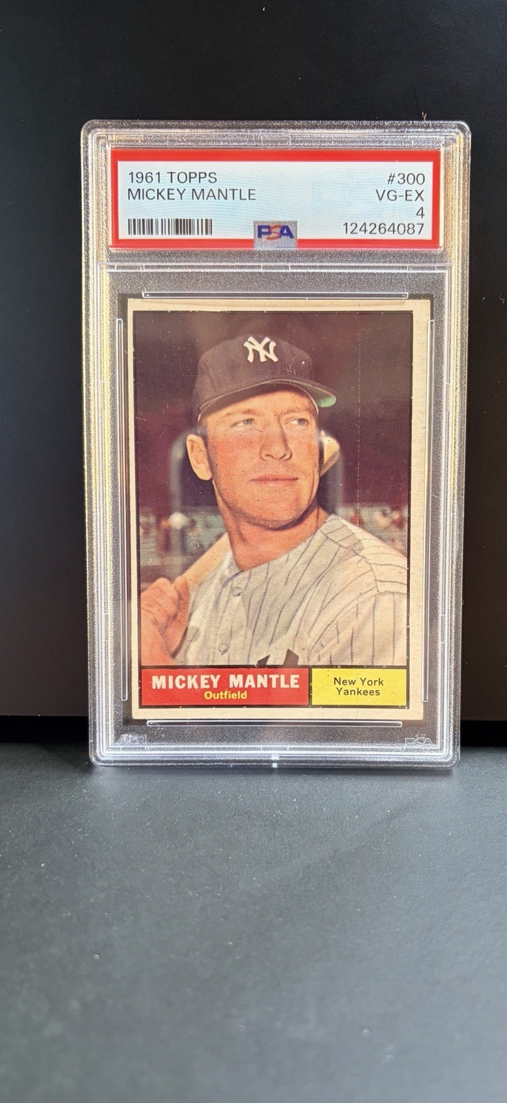 1961 Topps Mickey Mantle #300 PSA 4 VG-EX Yankee’s HOF Icon Vintage Baseball