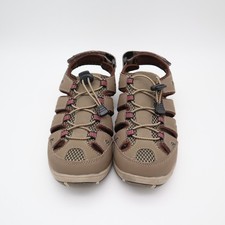 Women's Eddie Bauer Brown and Tan Athletic Sandals Water Shoes Hiking Size 8