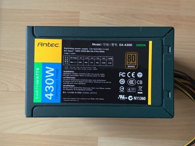 Antec EarthWatts ATX Netzteil 430W EA-430D Green 80 Plus Bronze