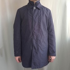 Giacca da uomo Fay taglia XL cappotto in poliestere foderato di design blu navy