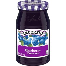 Smucker's Blueberry Preserves, 12 Ounce Pack of 6 