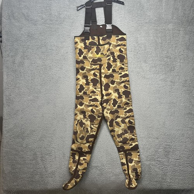 #ad #ad Cabela#x27;s Neoprene Chest Waders Mens Large Camo Stockingfoot Fishing Hunting $69.99