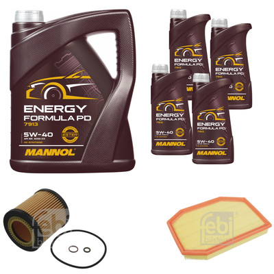 FEBI BILSTEIN Inspektionspaket 9L MANNOL Energy Formula PD 5W-40 für BMW 5er