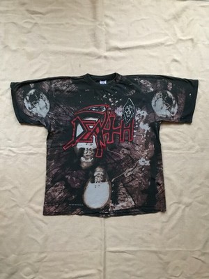 Vintage Death Individual Thought Pattern AOP Print T Shirt 90s