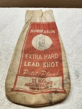 Vintage HUMMASON Extra Hard Lead Shot Bag No. 9 – 11 KG – Canada – Canvas Sack