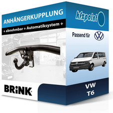 BRINK Anhängekupplung abnehmbar passend für VW T6 04.2015-09.2019 AHK neu
