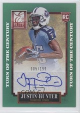 2013 Elite Turn of the Century Rookie Signatures 5/199 Justin Hunter Auto 0v1