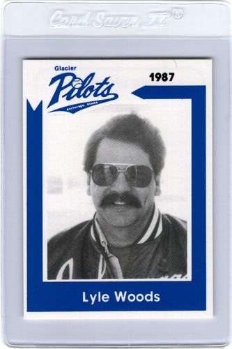 1987 Glacier Pilots LYLE WOODS Stadium Announcer ANCHORAGE Alaska - Afbeelding 1 van 2