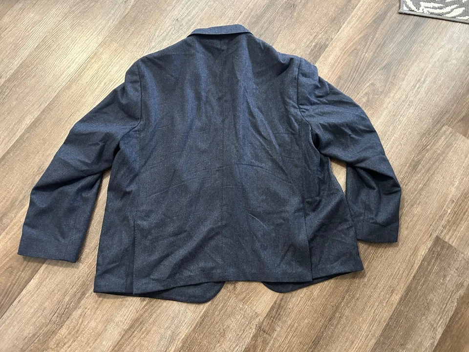 Chaqueta blazer manga cirujano cachemir espiga azul usado en excelente estado 58R Foto 4 de 4