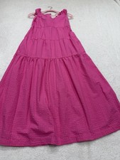 Old Navy Midi Dress Women Pink Cotton Flutter Sleeve Boho Vacay Preppy Medium