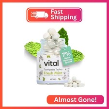 Vital Toothpaste Tabs with 7 Nano-Hydroxyapatite  Naturally Whitens  Reminera