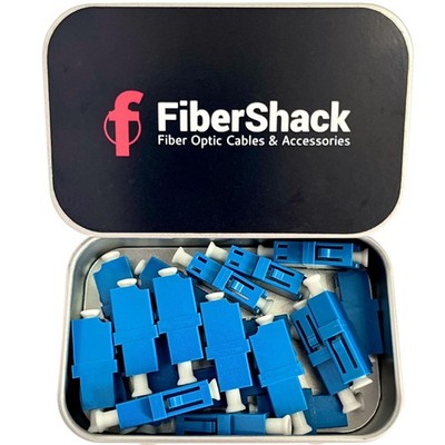 20 PCS LC Coupler Tin Single Mode Fiber Set LCUPC Adapter SM Simplex Duplex