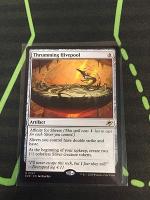 MTG Magic The Gathering Thrumming Hivepool EOE Rare Artifact Sliver Commander 