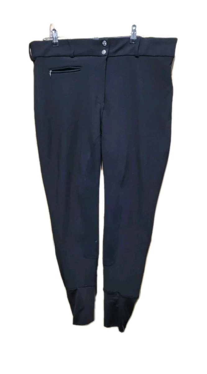 EQUILIBRE Culotte d'Équitation Enfant Noir Coton Sportif (EU 122