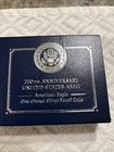 US Mint 250th Ann. United States Army American Eagle One Ounce Silver Proof Coin