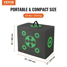 Archery Target, 16"x18" All-side Shotting Archery Arrow Target, Outdoor Portable