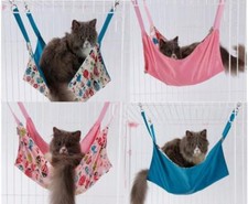 Gato Gatito Hamaca Pequeño Animal Colgante Jaula Cama Conejos Hurones Rosa Reversible
