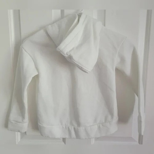 Nike Toddler Girls White Gold Glitter Logo Hoodie Size Small 4-5Y - Picture 2 of 5