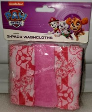 3 PACK NICKELODEON PAW PATROL SKYE WASHCLOTHS.