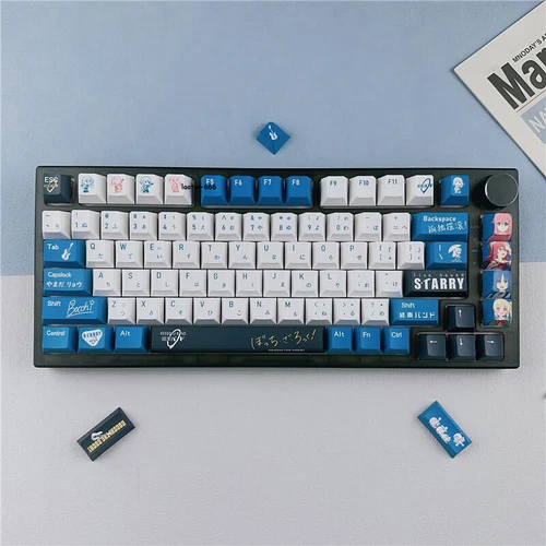 BOCCHI THE ROCK Keycaps 138 Keys Yamada Ryo Dye-sub PBT for Cherry MX Keyboard - Picture 5 of 9