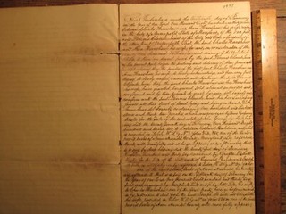 Antique 1837 Maryland Land Document Annapolis Mayor Dennis Claude C Hanshaw