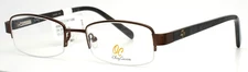 OLEG CASSINI OCO341 200 Dark Brown Womens Rectangle Eyeglasses 50-20-135 B:30
