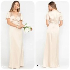 NWOT Show Me Your MuMu Rome Twist Gown in Champagne Luxe Satin