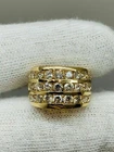 3.11 CT Round Cut Simulated Diamond Engagement Ring Band 14K Yellow Gold Plated