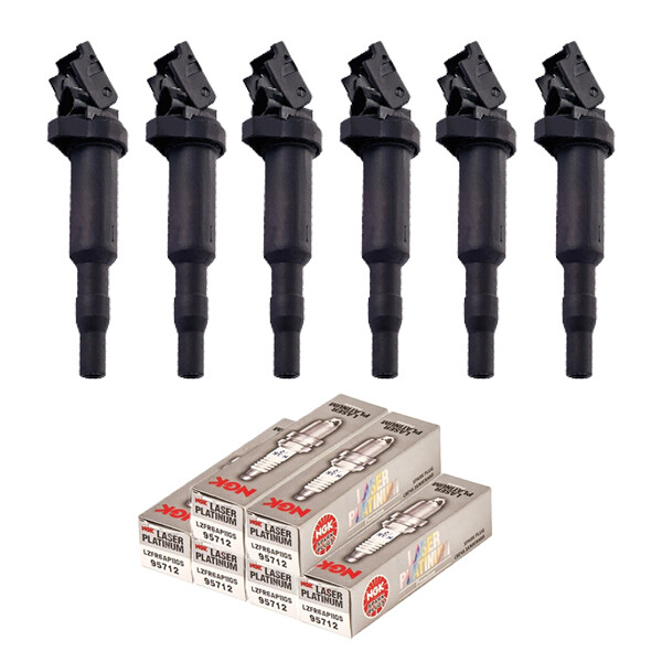 New 6PCS Ignition Coil  NGK Laser Spark Plug for BMW 128i 328i 528i X3 X5 Z4
