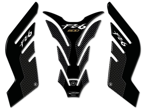 Aufkleber Tank Harz Stickers 3D FüR Motorrad Kompatibel Yamaha FZ6 Kohlenstoff-image