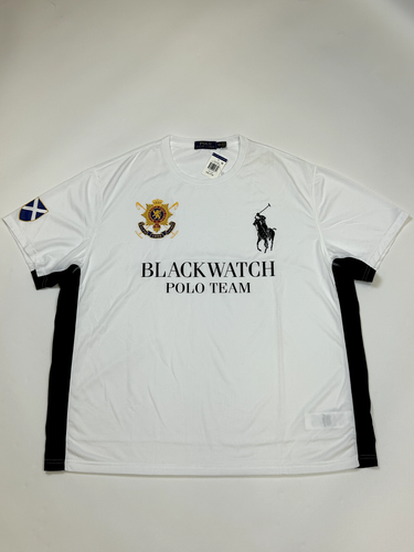 *DEFECTO MENOR* Camiseta Polo Ralph Lauren BP Poly Blackwatch - Blanca - Talla: XXL - Imagen 3 de 5
