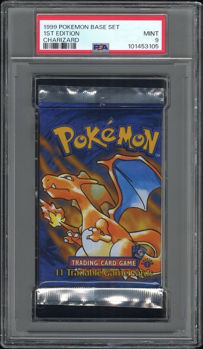 PSA9 3枚　PSA7 1枚　　AR セット Pokemon 1999 Base Set 1st Edition Charizard Booster Pack PSA 9 New
