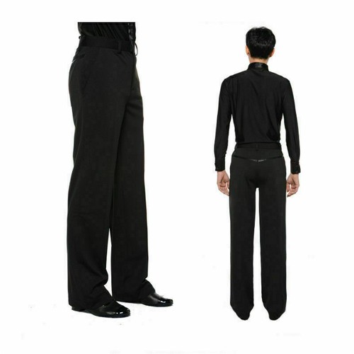 Hombres Salón Latino Salsa Moderno Pantalones de Baile Pantalones Competición Práctica Informal - Imagen 2 de 3