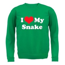 I Love My Snake - Kids Hoodie / Sweater - Snakes Pet Pets Python Reptile Owner