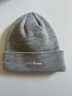 Supreme Box Logo New Era Beanie Black on Grey Used Free Shipping