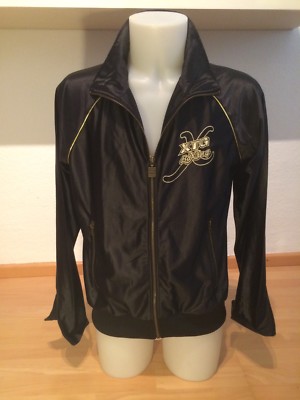 XTG GYM BOXING Nylon Polyester Glanz Sport Jacke Schwarz Gold ähnlich Firebird