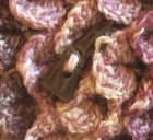 Ob.D. Handmade, Hand Crocheted, Purple Dragon Scale scarf w/saber tooth fastener — photo 7