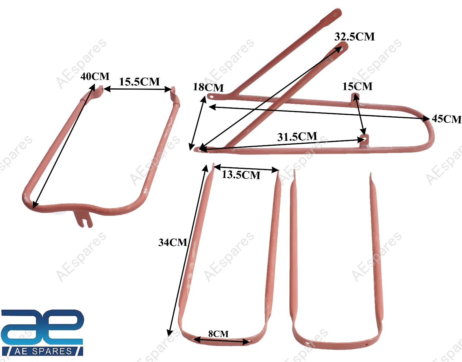 Front & Rear Mudguard With Stays Steel Primer Coated For Ariel WNG Motorcycle view 3