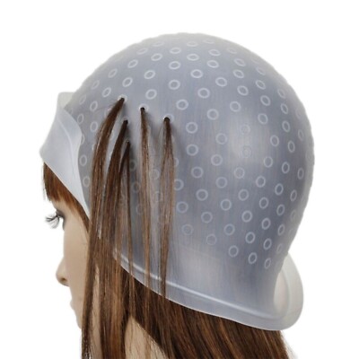 Wiederverwendbare Gummikappe zum Hervorheben der Haarfarbe und Metallhaken