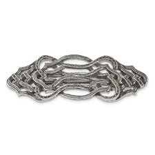 1928 Jewelry - Silver-tone Textured Barrette